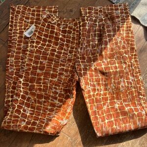 Chic Brown Patterned Women's Pant